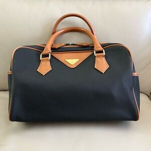 Yves Saint Laurent Black PVC Boston Bag